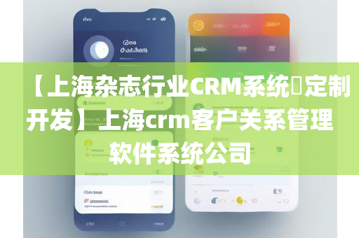 【上海杂志行业CRM系统​定制开发】上海crm客户关系管理软件系统公司